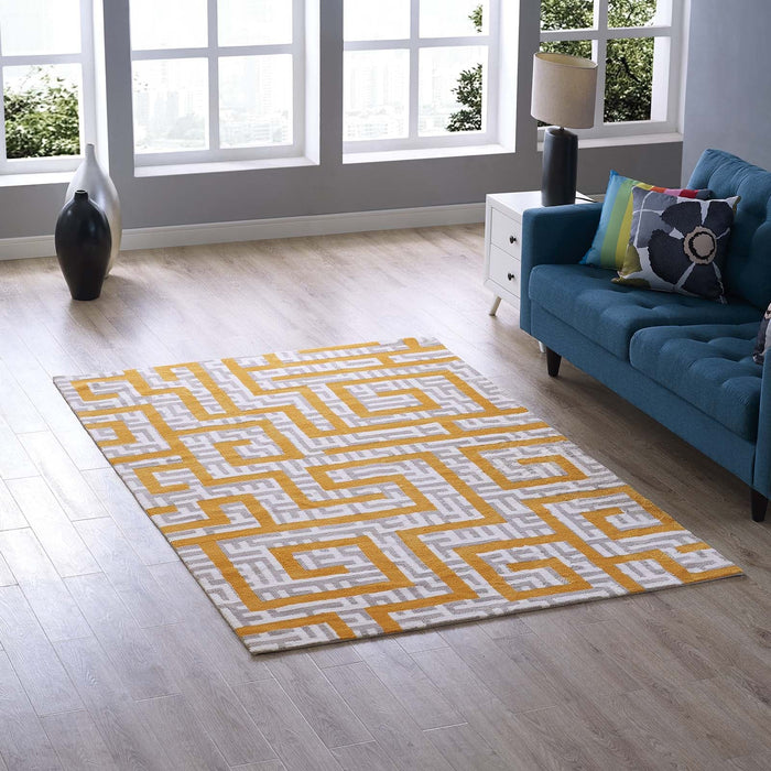 Nahia Geometric Maze Area Rug