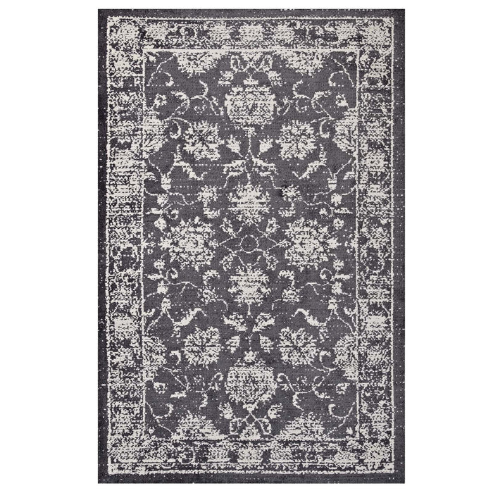 Kazia Distressed Floral Lattice 5x8 Area Rug