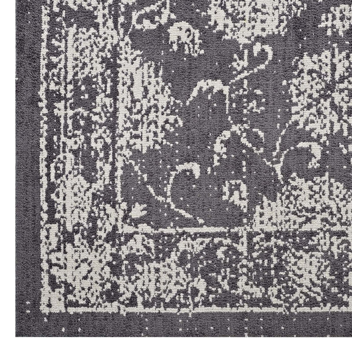 Kazia Distressed Floral Lattice 8x10 Area Rug