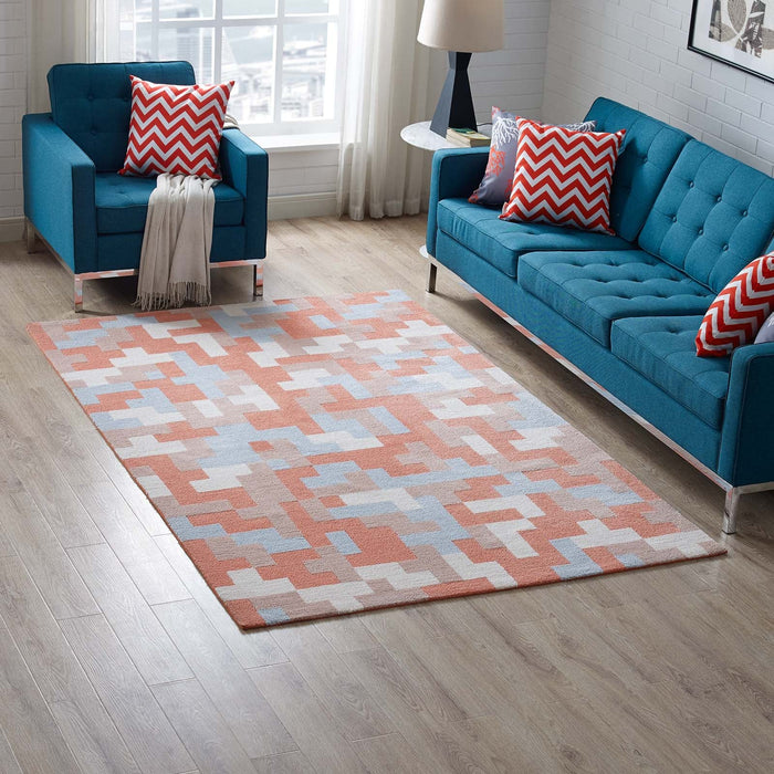 Andela Interlocking Block Mosaic Area Rug