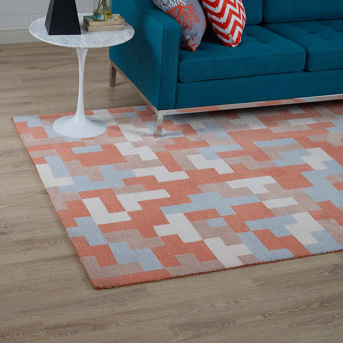 Andela Interlocking Block Mosaic Area Rug