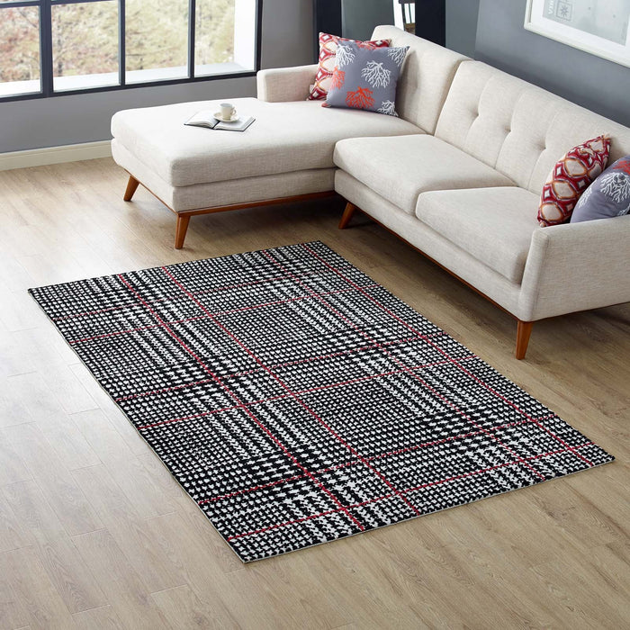 Kaja Abstract Plaid Area Rug