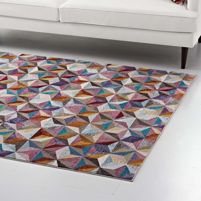 Arisa Geometric Hexagon Mosaic Area Rug