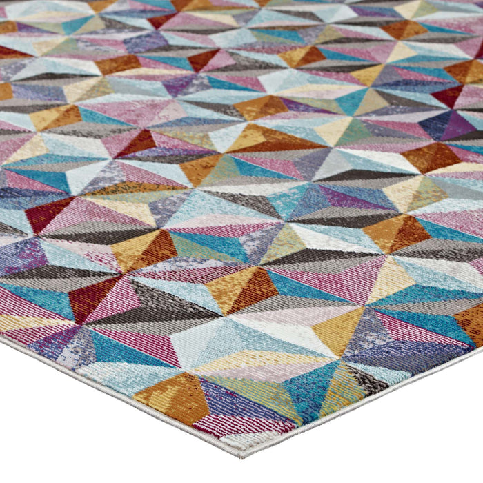 Arisa Geometric Hexagon Mosaic Area Rug