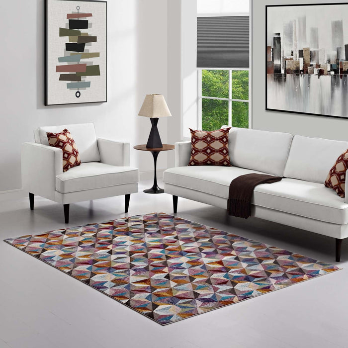 Arisa Geometric Hexagon Mosaic Area Rug