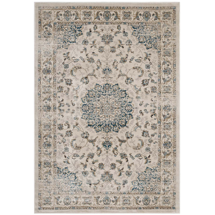 Atara Distressed Vintage Medallion Area Rug