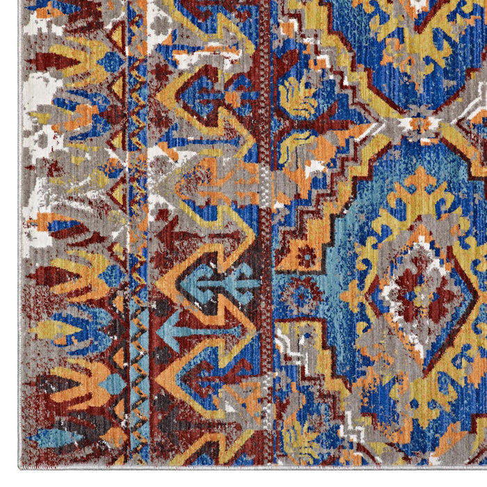 Centehua Distressed Southwestern Aztec Area Rug