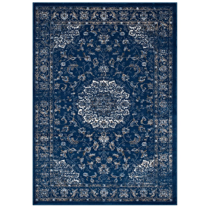 Lilja Distressed Vintage Medallion Area Rug