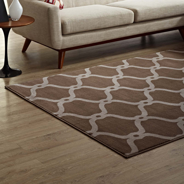 Beltara Chain Link Transitional Trellis Area Rug