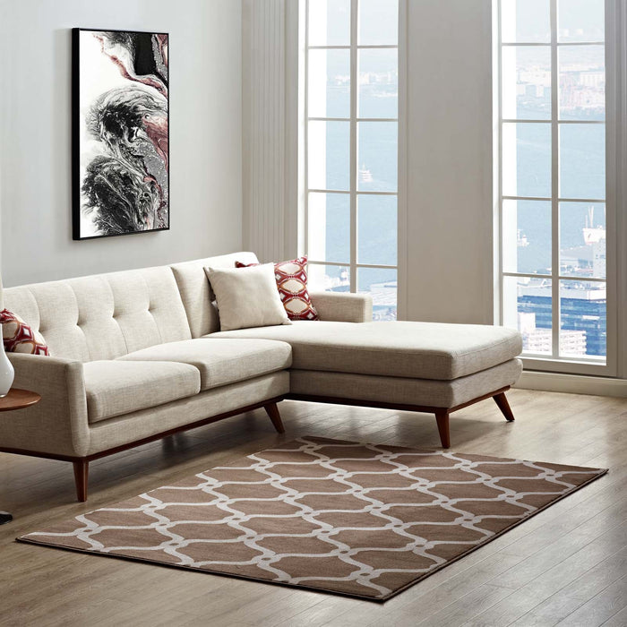 Beltara Chain Link Transitional Trellis Area Rug