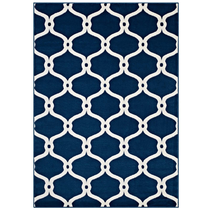 Beltara Chain Link Transitional Trellis Area Rug