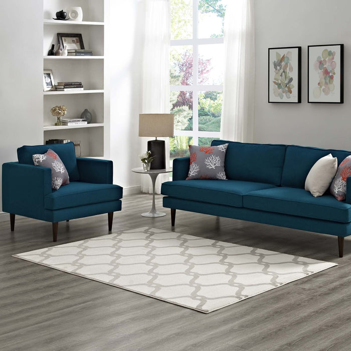 Beltara Chain Link Transitional Trellis Area Rug