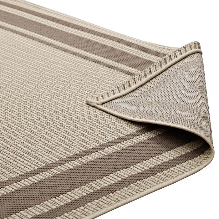 Rim Solid Border Indoor and Outdoor Area Rug