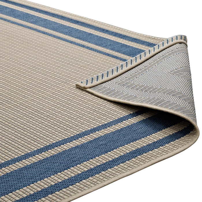 Rim Solid Border Indoor and Outdoor Area Rug