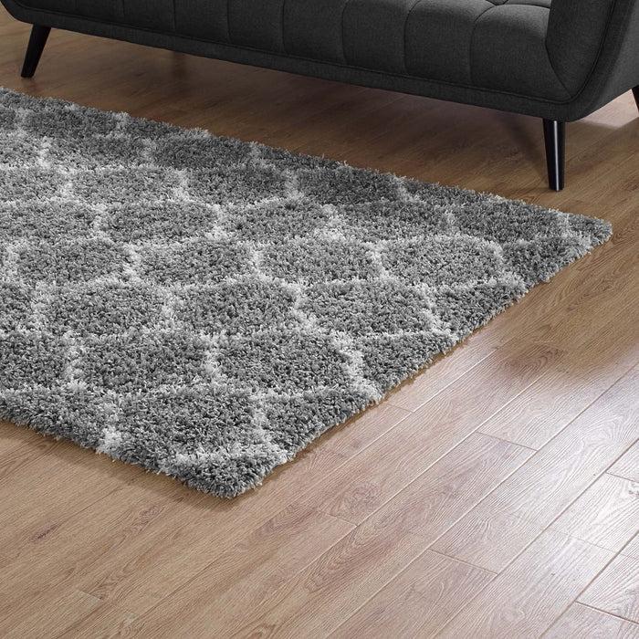 Solvea Moroccan Trellis Shag Area Rug