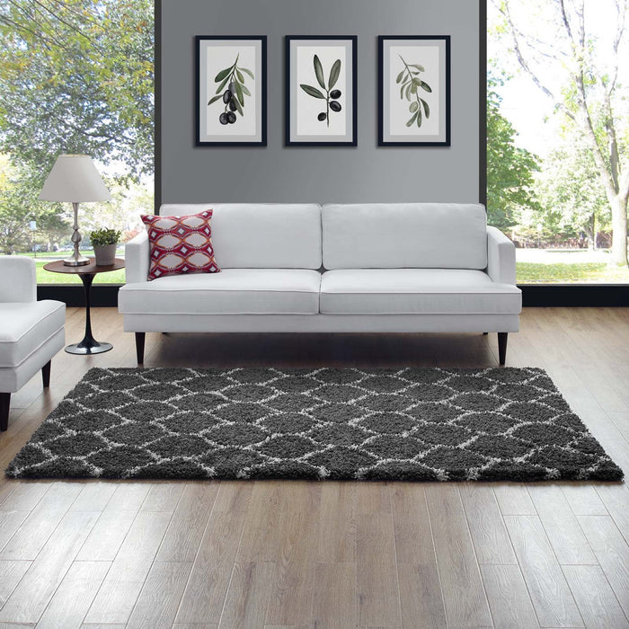 Solvea Moroccan Trellis Shag Area Rug