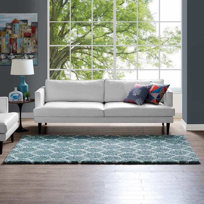 Solvea Moroccan Trellis Shag Area Rug