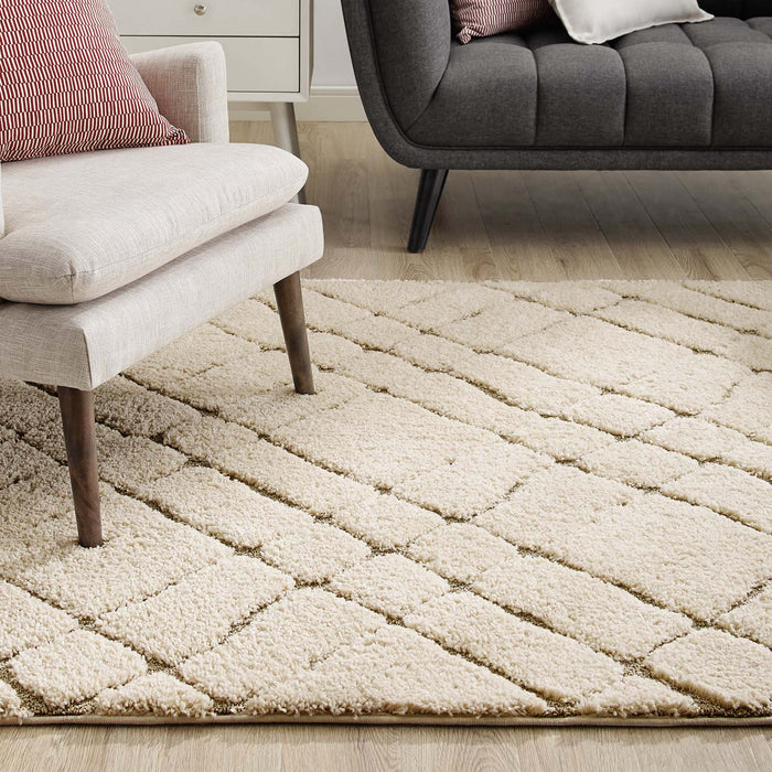 Jubilant Verona Abstract Geometric Shag Area Rug