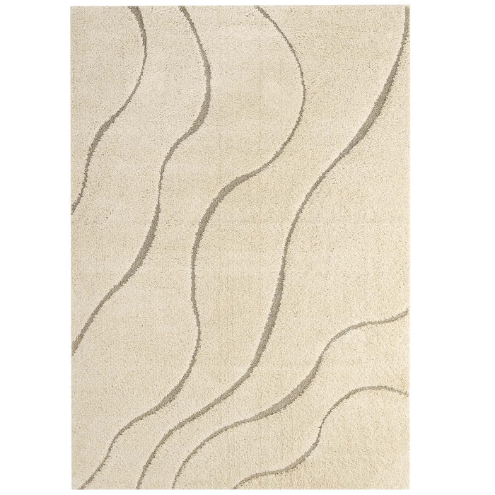 Jubilant Abound Abstract Swirl Shag Area Rug