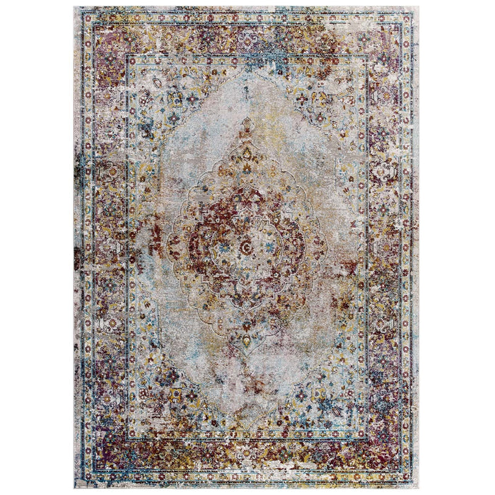 Success Merritt Transitional Distressed Floral Vintage Medallion Area Rug