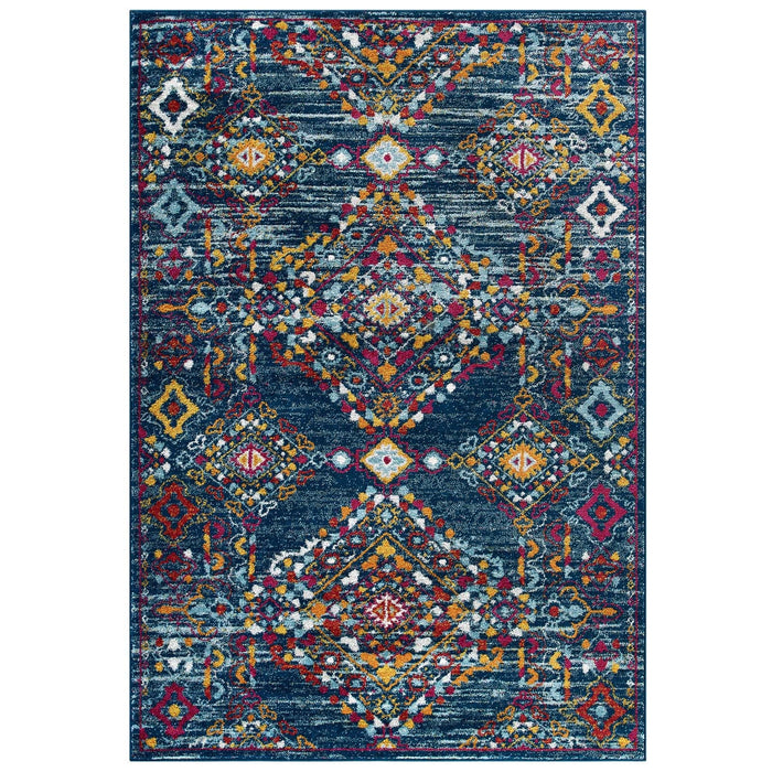 Entourage Khalida Distressed Floral Lattice Area Rug