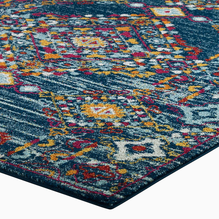 Entourage Khalida Distressed Floral Lattice Area Rug