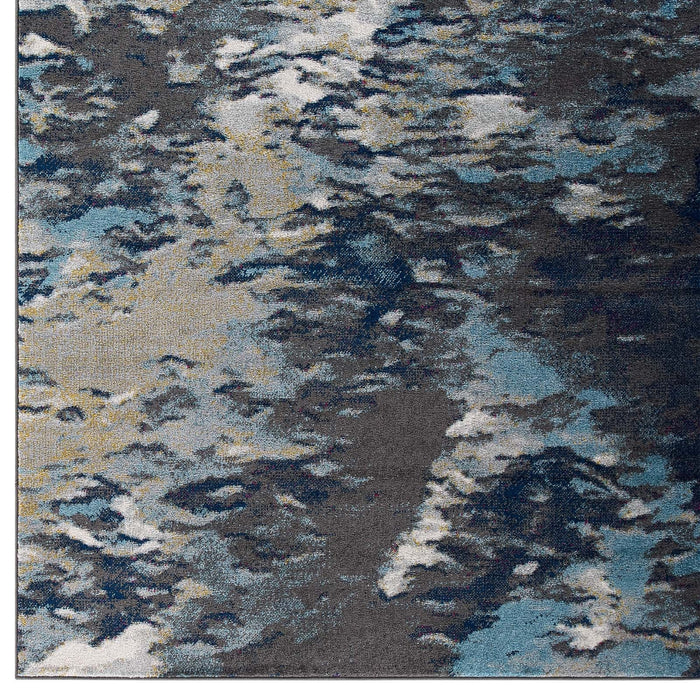 Entourage Foliage Contemporary Modern Abstract Area Rug