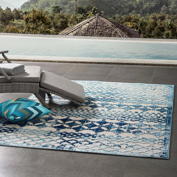 Reflect Giada Abstract Diamond Moroccan Trellis Indoor/Outdoor Area Rug