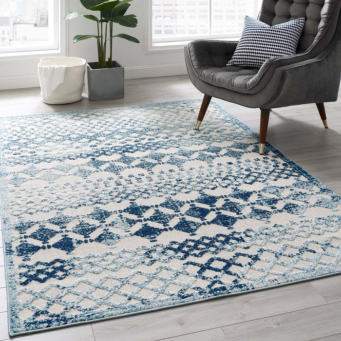 Reflect Giada Abstract Diamond Moroccan Trellis Indoor/Outdoor Area Rug