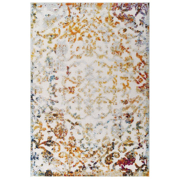 Reflect Primrose Ornate Floral Lattice Indoor/Outdoor Area Rug