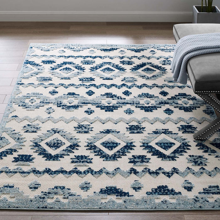 Reflect Takara Abstract Diamond Moroccan Trellis Indoor and Outdoor Area Rug