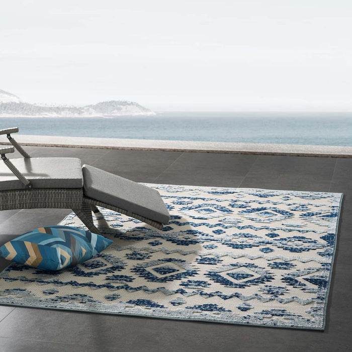 Reflect Takara Abstract Diamond Moroccan Trellis Indoor and Outdoor Area Rug