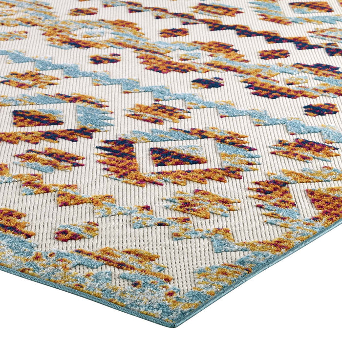 Reflect Takara Abstract Diamond Moroccan Trellis Indoor and Outdoor Area Rug