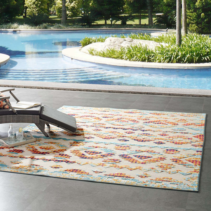 Reflect Takara Abstract Diamond Moroccan Trellis Indoor and Outdoor Area Rug