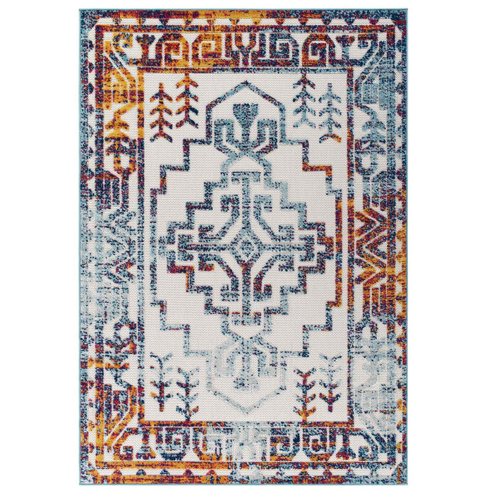 Reflect Nyssa Distressed Geometric Southwestern Aztec Indoor/Outdoor Area Rug