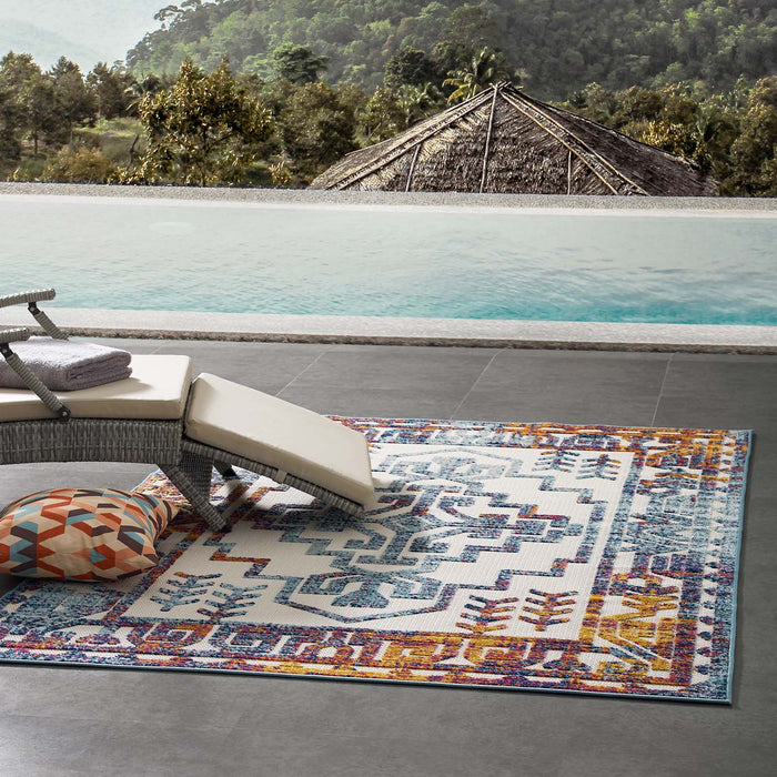 Reflect Nyssa Distressed Geometric Southwestern Aztec Indoor/Outdoor Area Rug