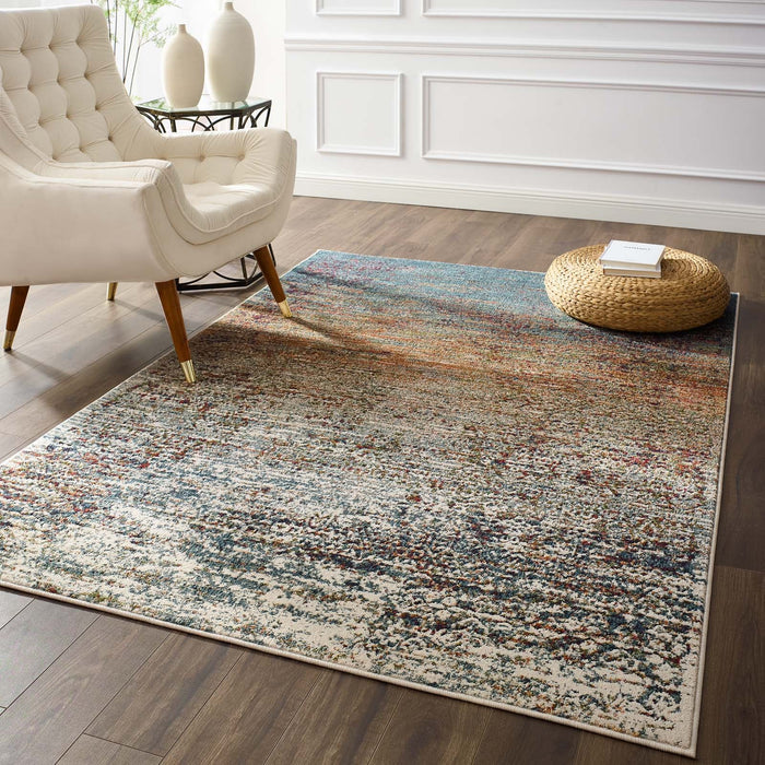 Tribute Jacinda Rustic Distressed Vintage Lattice Area Rug