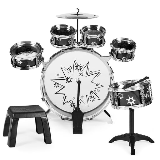 11-Piece Kids Beginner Drum Percussion Musical Instrument Toy Set