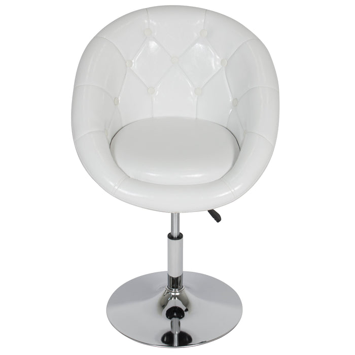 Adjustable Tufted Round Swivel Accent Chair