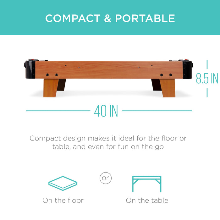 Table de jeu d'arcade Air Hockey avec 2 rondelles, 2 attaquants - 40 pouces