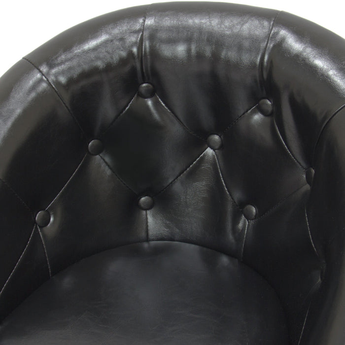 Adjustable Tufted Round Swivel Accent Chair