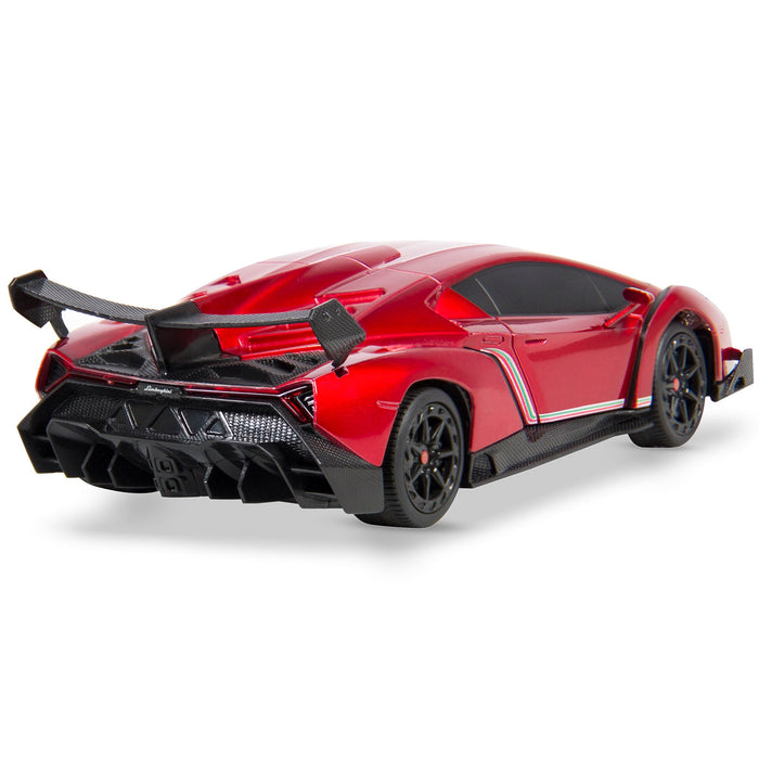 Voiture de course Lamborghini Veneno RC pour enfants 1/24 avec lumières et suspension à amortisseurs