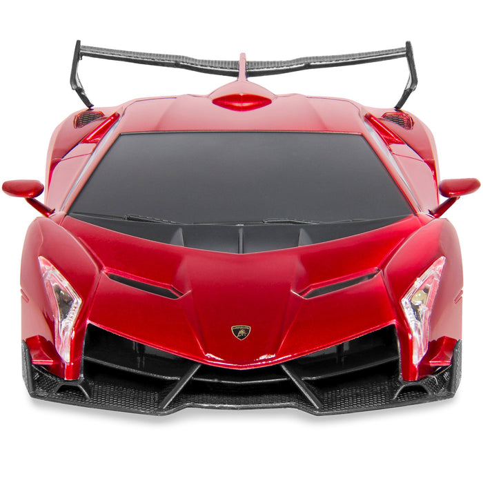 Voiture de course Lamborghini Veneno RC pour enfants 1/24 avec lumières et suspension à amortisseurs