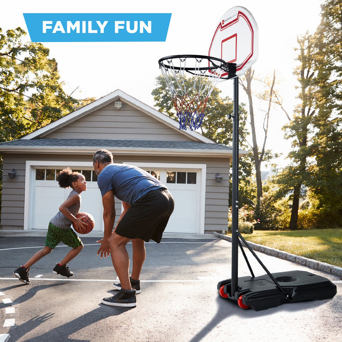 Panier de basket-ball réglable en hauteur pour enfants, système de panneau arrière portable avec roues