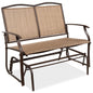 2-Person Patio Loveseat Swing Glider, Bench Rocker w/ Armrests