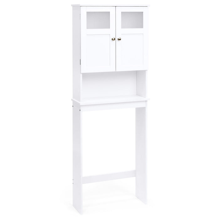 Double Door Over-the-Toilet Bathroom Storage Cabinet