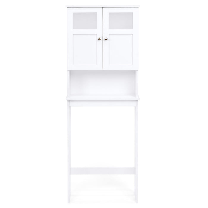 Double Door Over-the-Toilet Bathroom Storage Cabinet