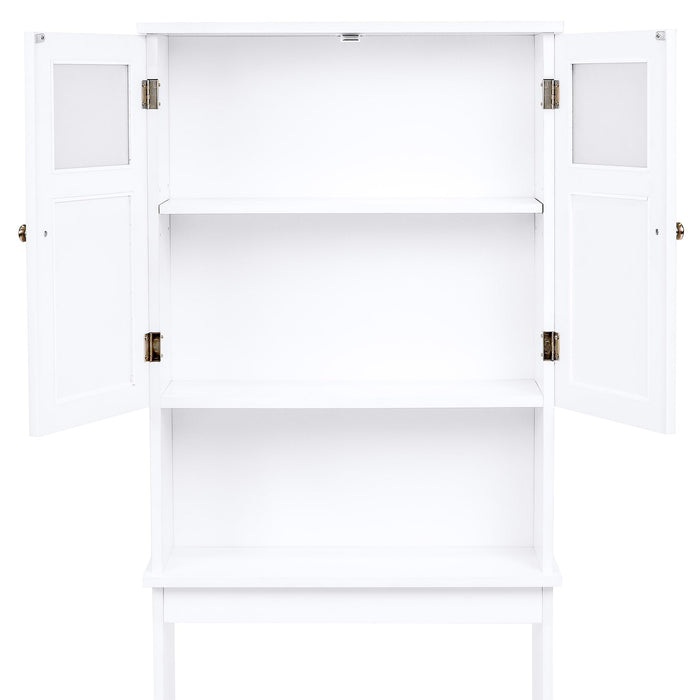 Double Door Over-the-Toilet Bathroom Storage Cabinet