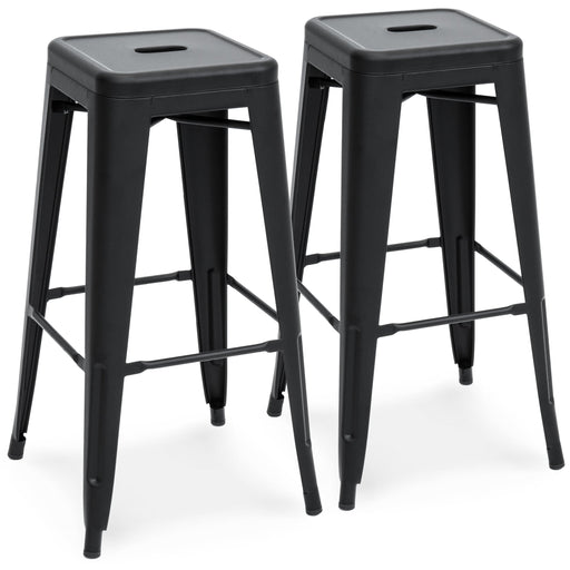 30in Set of 2 Industrial Metal Bar Stools