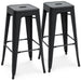 30in Set of 2 Industrial Metal Bar Stools